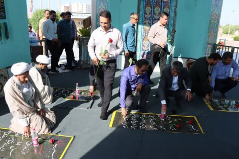 تصاویر/ تجدید بیعت مسئولان عالیشهر با آرمان شهدا