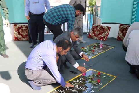 تصاویر/ تجدید بیعت مسئولان عالیشهر با آرمان شهدا