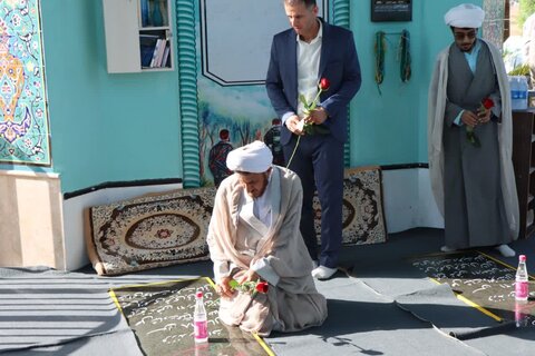 تصاویر/ تجدید بیعت مسئولان عالیشهر با آرمان شهدا