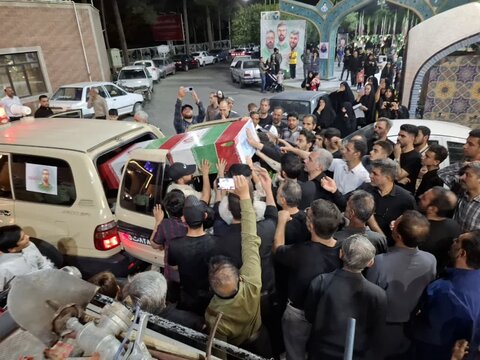 تصاویر/ مراسم وداع باپیکر پاسدارشهید محمدرضا بهاری نژادشهید مبارزه با اسرائیل