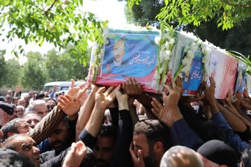 تصاویر/ آئین تشییع پیکر مطهر شهید ابراهیم فضلی در خمین