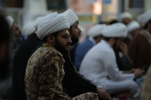 تصاویر/تجمع و خروش انقلابی طلاب و روحانیون حوزه علمیه اهواز