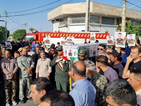 تصاویر / مراسم تشییع شهید روح االه نوری از شهدای تجاوز رژیم جعلی اسراییل در سگزآباد شهرستان بویین زهرا