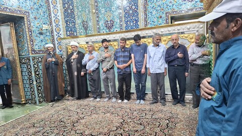 تصاویر/ آئین بازگشایی و غباروبی ضریح مطهر امامزادگان شهر جوپار