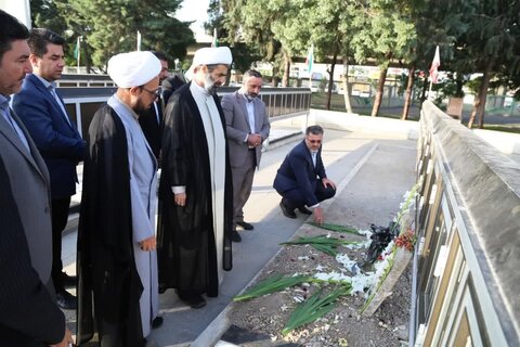 تصاویر / تجدید میثاق مسولان قضایی استان قزوین با شهدا