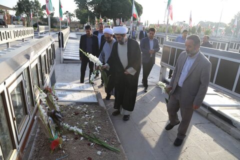 تصاویر / تجدید میثاق مسولان قضایی استان قزوین با شهدا