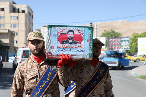 تصاویر/مراسم تشییع و تدفین شهید مدافع وطن در شهر توپ آغاج