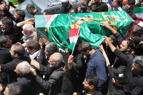 تصاویر/مراسم تشییع و تدفین شهید مدافع وطن در شهر توپ آغاج