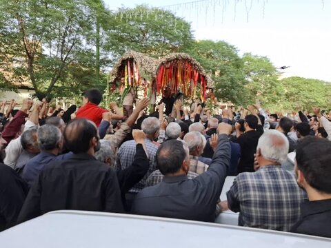 تصاویر/تشییع پیکر شهید مبارزه با اسرائیل در کاشان