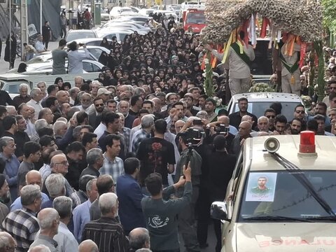 تصاویر/تشییع پیکر شهید مبارزه با اسرائیل در کاشان