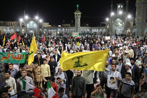 تصاویر/ تجمع مردم قم در اعلام انزجار و فریاد انتقام از تجاوزات آمریکا و رژیم صهیونسیتی