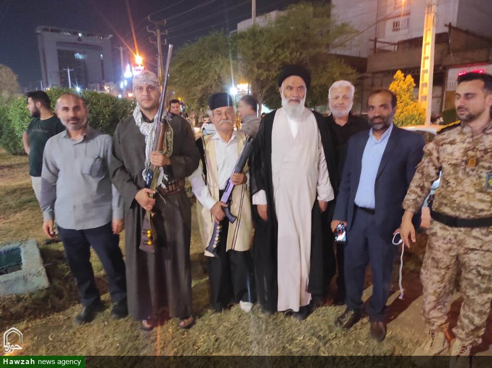 بازدید نماینده ولی فقیه در خوزستان از ایستگاه های ایست و بازرسی برپا شده توسط اقوام دلیر استان