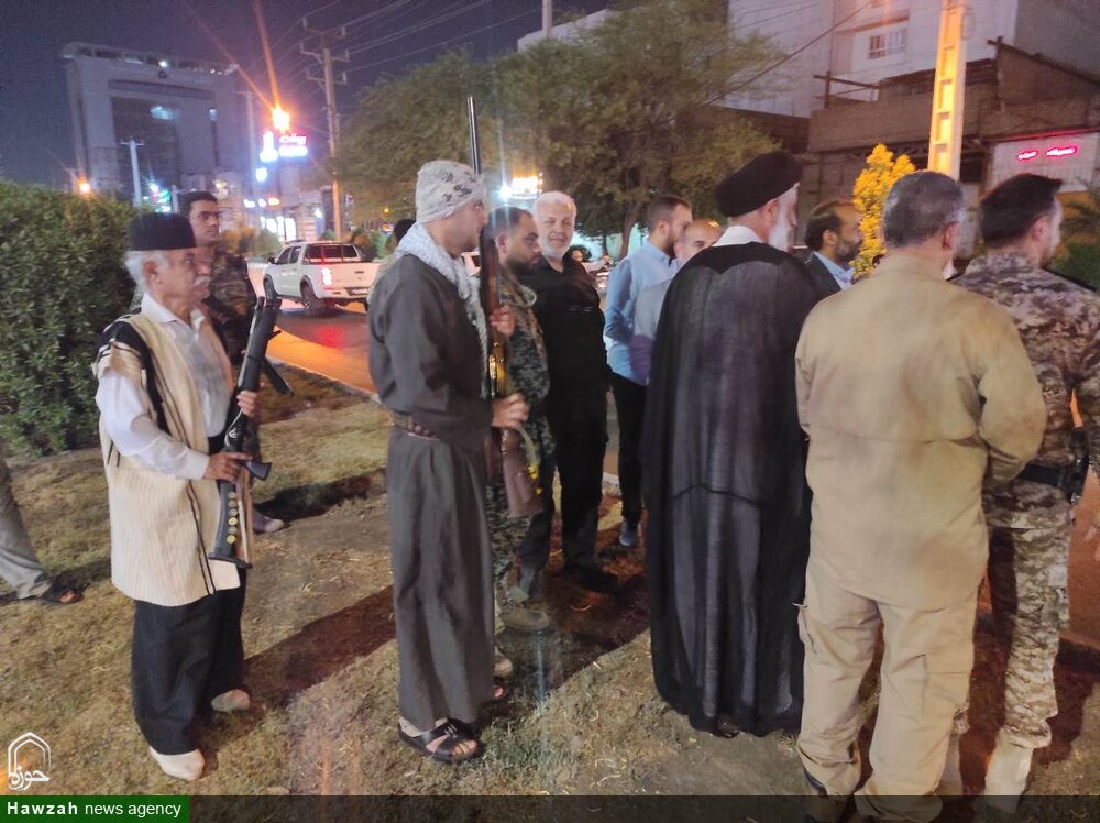 بازدید نماینده ولی فقیه در خوزستان از ایستگاه های ایست و بازرسی برپا شده توسط اقوام دلیر استان