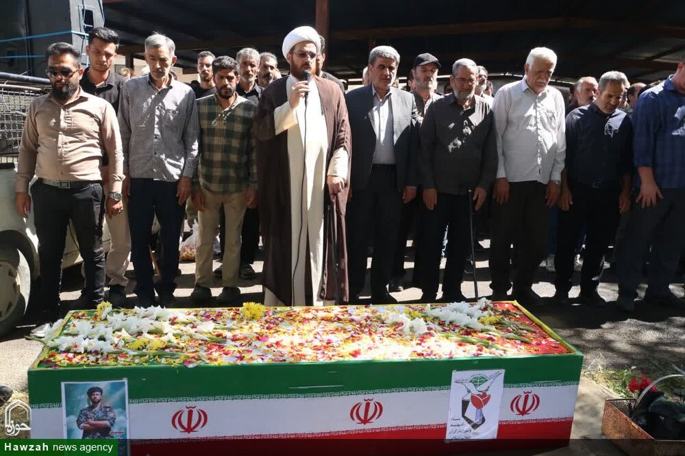 آیین تشییع شهید ظاهری در تویسرکان برگزار شد+تصاویر