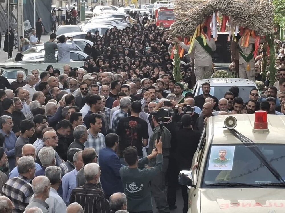 پیکر مطهر شهید بهاری نژاد در کاشان تشییع شد