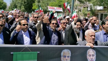 فیلم | حمایت با شکوه مردم خلخال از نیروهای  مسلح جمهوری اسلامی ایران