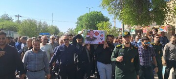 تدفین شهید راه قدس «مصطفی خزاعی» در شهرستان دزفول+ تصاویر