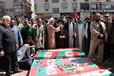 تشییع پیکر مطهر شش تن از شهدای حمله تروریستی صهیونیستی در اهواز