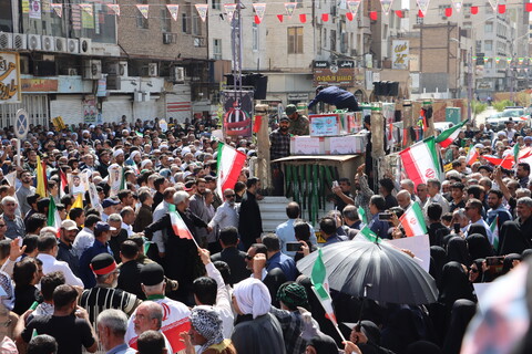 تشییع پیکر مطهر شش تن از شهدای حمله تروریستی صهیونیستی در اهواز