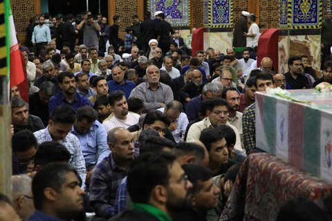 تصاویر/ مراسم وداع با شهدای حمله اسرائیل به یزد