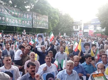 تصاویر/ تجمع مردم خرم‌آباد در حمایت از عملیات بشارت فتح