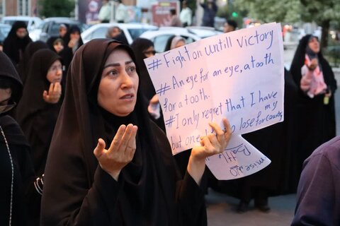 تصاویر/ تجمع اعتراضی مردمی ، دانشجویی ، در اعتراض به جنایات رژیم صهیونیستی در ارومیه