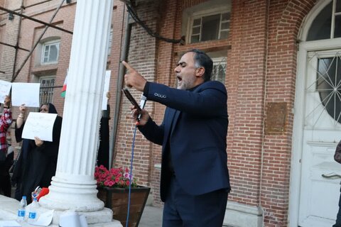 تصاویر/ تجمع اعتراضی مردمی ، دانشجویی ، در اعتراض به جنایات رژیم صهیونیستی در ارومیه