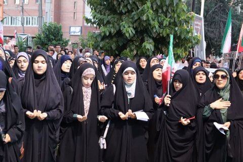 تصاویر/ تجمع اعتراضی مردمی ، دانشجویی ، در اعتراض به جنایات رژیم صهیونیستی در ارومیه