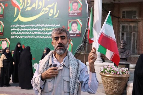 تصاویر/ تجمع اعتراضی مردمی ، دانشجویی ، در اعتراض به جنایات رژیم صهیونیستی در ارومیه