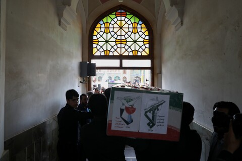 تصاویر/ تصاویر/ تشییع ۸ شهید استان قم در حملات رژیم صهیونیستی