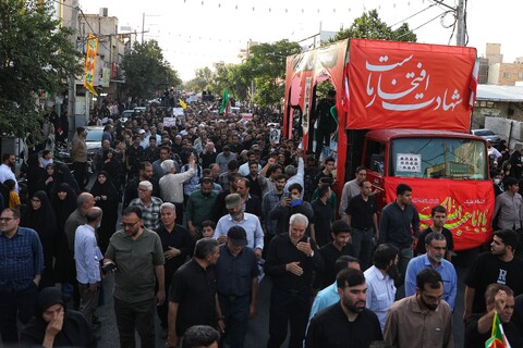 تصاویر/ تصاویر/ تشییع ۸ شهید استان قم در حملات رژیم صهیونیستی