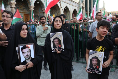 تصاویر/ تصاویر/ تشییع ۸ شهید استان قم در حملات رژیم صهیونیستی