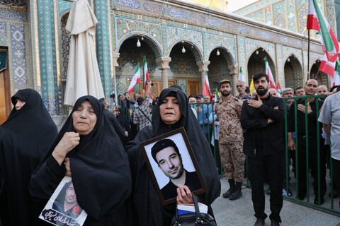 تصاویر/ تصاویر/ تشییع ۸ شهید استان قم در حملات رژیم صهیونیستی