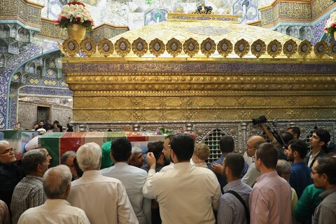 تصاویر/ تصاویر/ تشییع ۸ شهید استان قم در حملات رژیم صهیونیستی