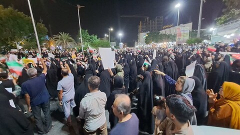 تصاویر/ تجمع بوشهری‌ها در حمایت از رزمندگان سلحشور نیروهای مسلح