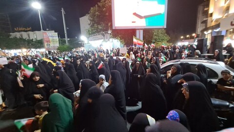 تصاویر/ تجمع بوشهری‌ها در حمایت از رزمندگان سلحشور نیروهای مسلح