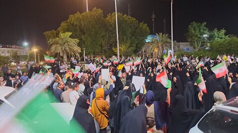 تصاویر/ تجمع بوشهری‌ها در حمایت از رزمندگان سلحشور نیروهای مسلح