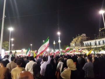 تجمع باشکوه مردم مشهد در حمایت از فرماندهی کل قوا و قدردانی از نیروهای مسلح
