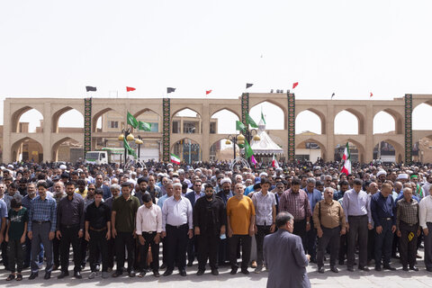 مراسم تشییع و اقامه نماز بر پیکر مطهر شهدای حمله رژیم صهیونیستی به یزد