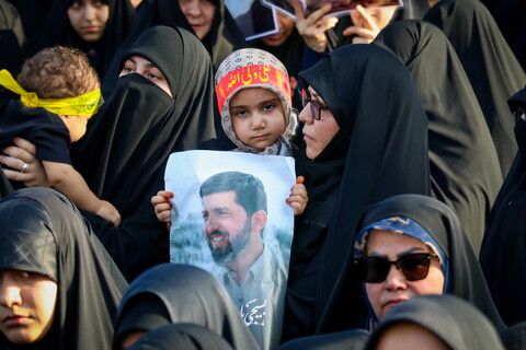 تصاویر / مراسم تشییع پیکر دو شهید تجاوز رژیم صهیونیستی در درچه اصفهان