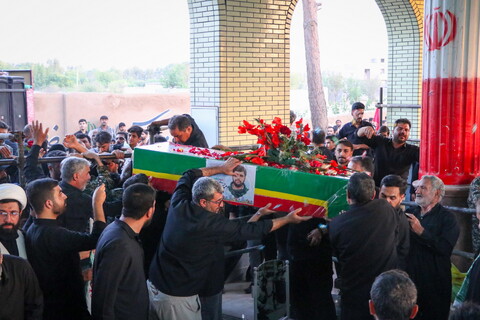 تصاویر / مراسم تشییع پیکر دو شهید تجاوز رژیم صهیونیستی در درچه اصفهان