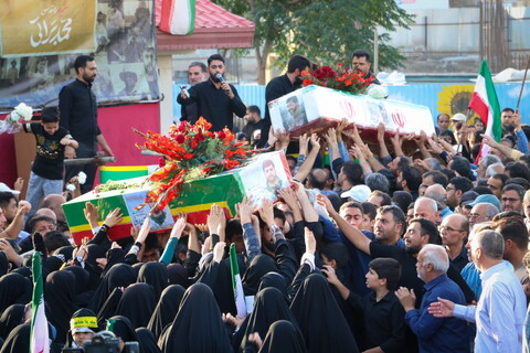 تصاویر / مراسم تشییع پیکر دو شهید تجاوز رژیم صهیونیستی در درچه اصفهان