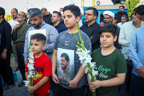 تصاویر / مراسم تشییع پیکر دو شهید تجاوز رژیم صهیونیستی در درچه اصفهان