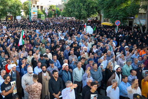 تصاویر / مراسم تشییع پیکر دو شهید تجاوز رژیم صهیونیستی در درچه اصفهان