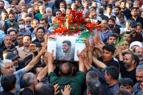 تصاویر / مراسم تشییع پیکر دو شهید تجاوز رژیم صهیونیستی در درچه اصفهان