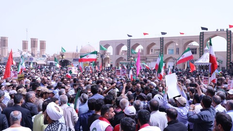 مراسم تشییع پیکرهای مطهر شهدا در یزد