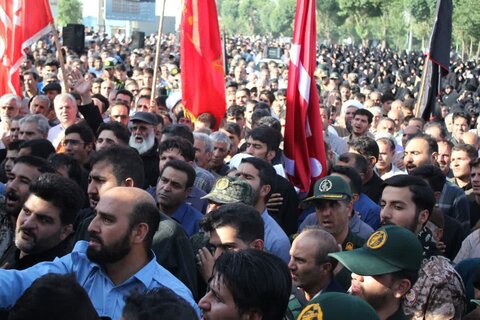 تصاویر تشییع باشکوه پیکر مطهر پاسدار شهید حسین محمودی در دلفان