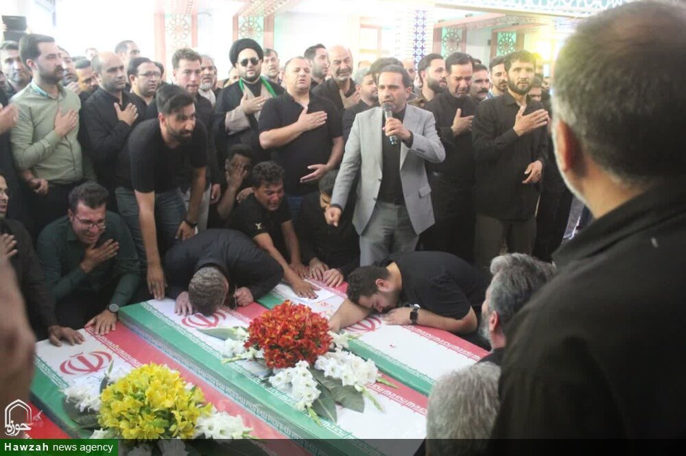پیکر مطهر ۴ شهید مدافع وطن منطقه پدافند هوایی مرکزی تشییع شد+ تصاویر