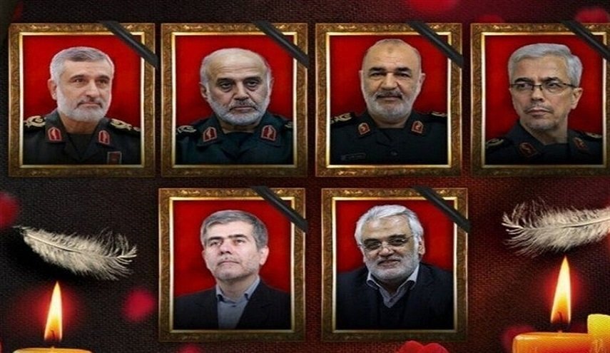 ايران ستشيع جثامين القادة الشهداء يوم السبت في طهران