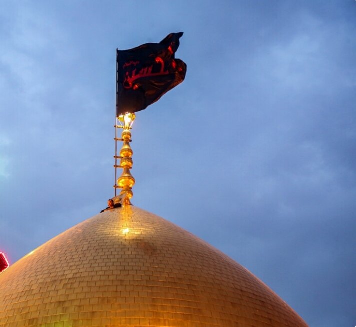 آئین تعویض پرچم حرم حضرت فاطمه معصومه (س) همزمان با آغاز ماه محرم